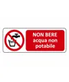 Cartello  non bere acqua non potabile