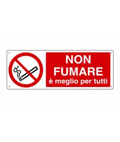 Cartello  non fumare è meglio per tutti