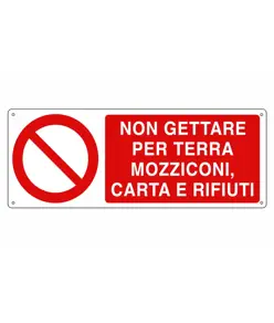etichette autoadesive  non gettare per terra mozziconi, carta e rifiuti