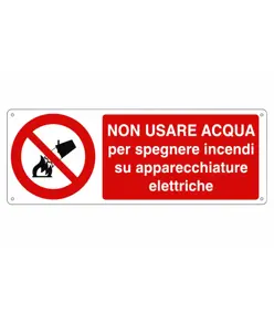 etichette adesive  non usare acqua per spegnere incendi su