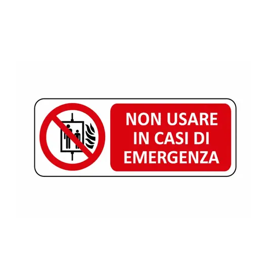 Cartello  non usare in casi di emergenza