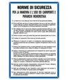 Cartello 'norme di sicurezza per carriponte e paranchi' con istruzioni