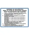 Cartello 'norme di sicurezza per le funi di acciaio'