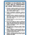 Cartello 'norme di sicurezza per l'uso delle fresatrici'