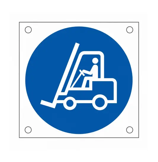 Cartello obbligo carrello elevatore