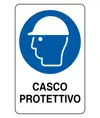 Cartello obbligo  casco protettivo