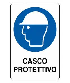 Cartello obbligo  casco protettivo