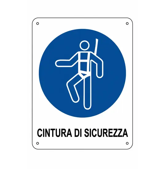 Cartello obbligo  contura di sicurezza