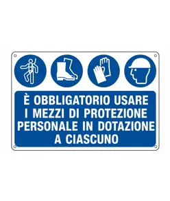 Cartello obbligo dispositivi di protezione individuale