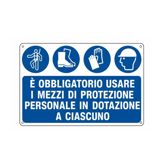 Cartello obbligo dispositivi di protezione individuale
