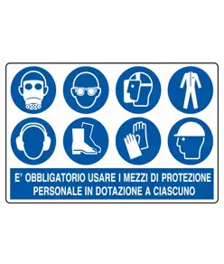 Cartello obbligo  dispositivi di protezione individuale