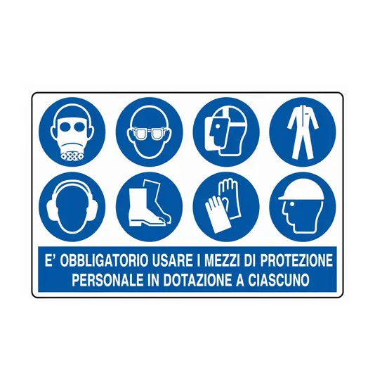 Cartello obbligo  dispositivi di protezione individuale