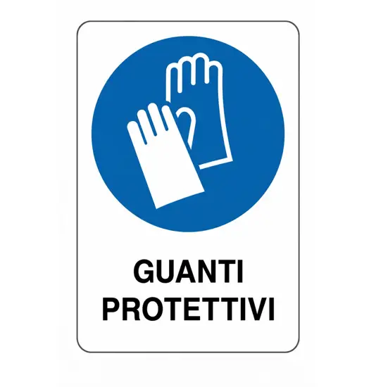 Cartello obbligo  guanti protettivi