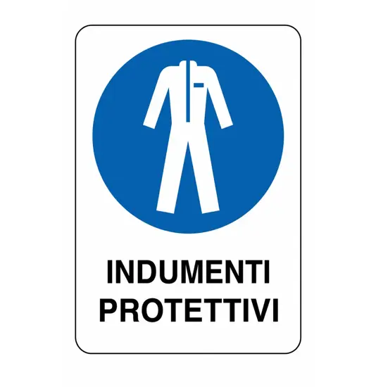Cartello obbligo  indumenti protettivi