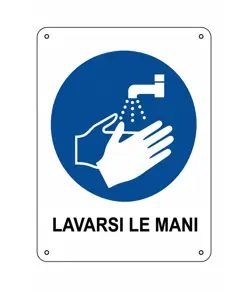 Cartello obbligo  lavarsi le mani