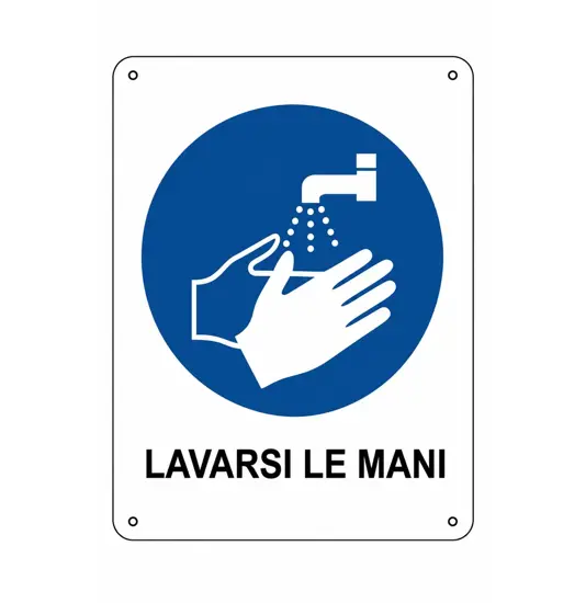 Cartello obbligo  lavarsi le mani
