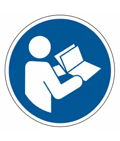 Cartello obbligo  leggere le istruzioni