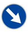 Cartello obbligo passaggio a destra