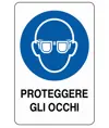Cartello obbligo  proteggere gli occhi