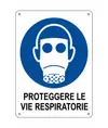 Cartello obbligo  proteggere le vie respiratorie
