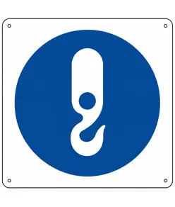 Cartello obbligo  punto d'aggancio