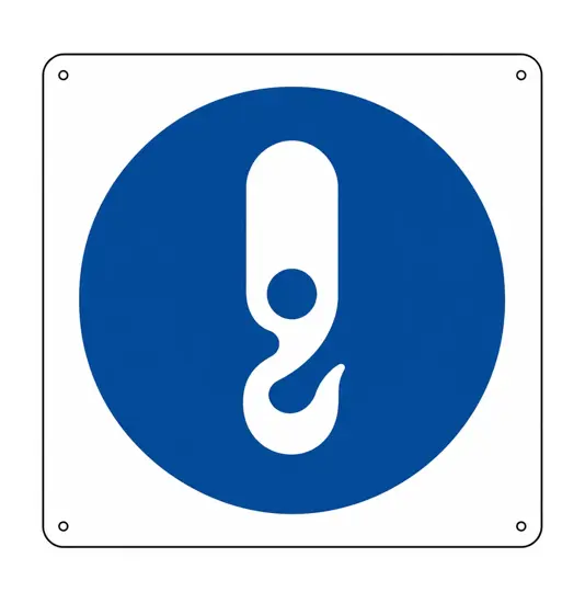 Cartello obbligo  punto d'aggancio