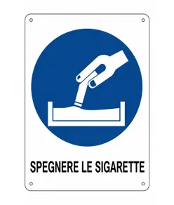 Cartello obbligo  spegnere le sigarette