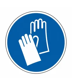 Cartello obbligo uso guanti protettivi