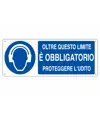 Cartello  oltre questo limite è obbligatorio proteggere l'udito