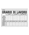 Cartello 'orario di lavoro"