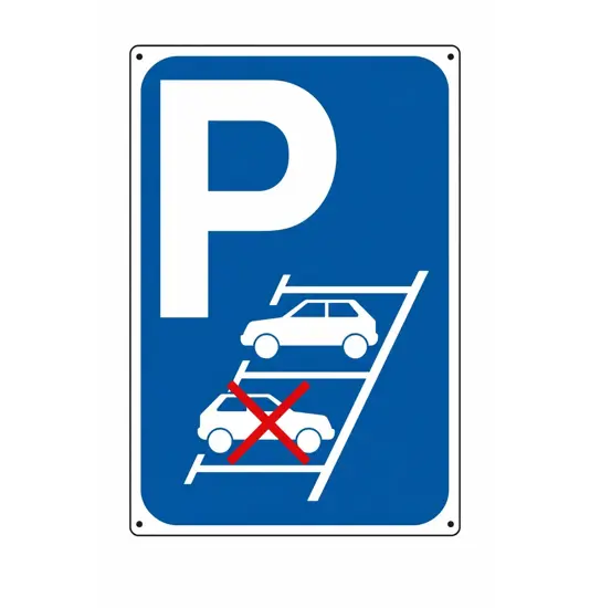 Cartello 'parcheggiare in retromarcia'