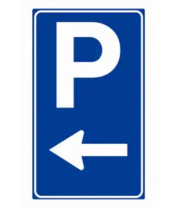 Cartello parcheggio a sinistra  60x90