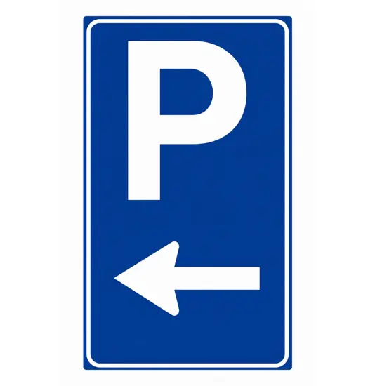 Cartello parcheggio a sinistra  60x90