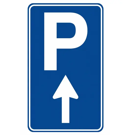 Cartello parcheggio avanti  60x90 cm