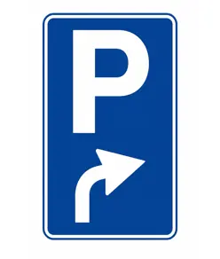 Cartello parcheggio avanti a destra  60x90 cm