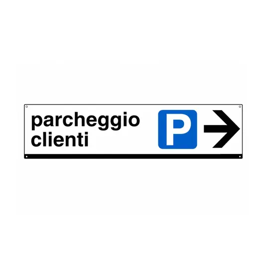 Cartello 'parcheggio clienti'