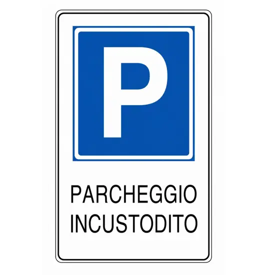 Cartello parcheggio incustodito