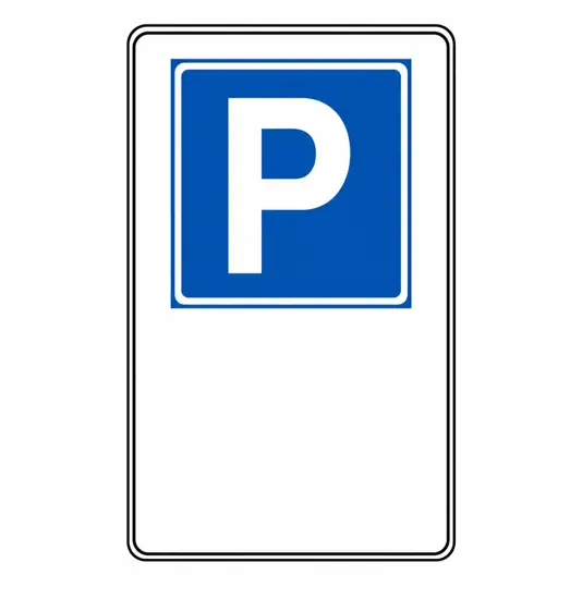 Cartello 'parcheggio privato' con spazio neutro scrivibile