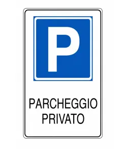 Cartello 'parcheggio privato'