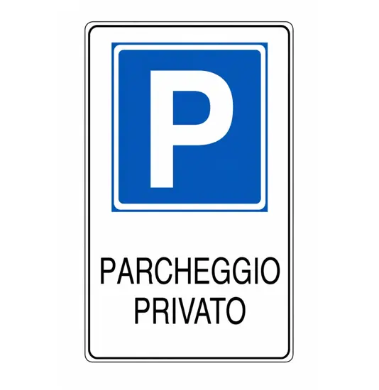 Cartello 'parcheggio privato'