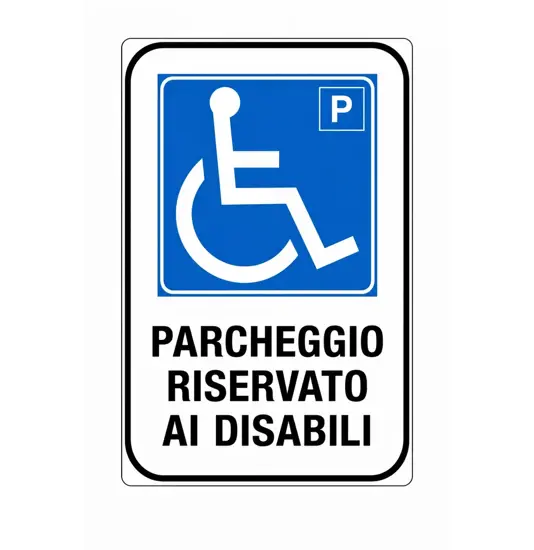 Cartello 'parcheggio riservato ai disabili'