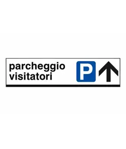 Cartello 'parcheggio visitatori'