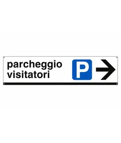 Cartello 'parcheggio visitatori'