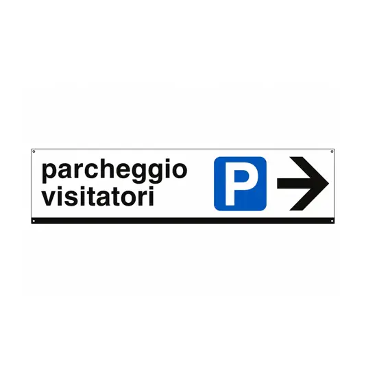 Cartello 'parcheggio visitatori'
