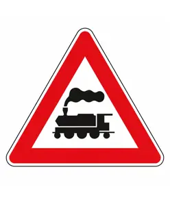 Cartello passaggio a livello senza barriere