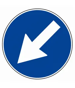 Cartello passaggio obbligatorio a sinistra