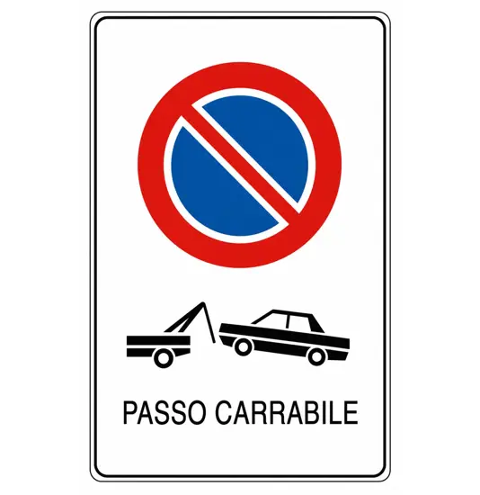 Cartello 'passo carrabile'