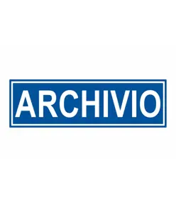 Cartello per interni aziendali 'archivio'