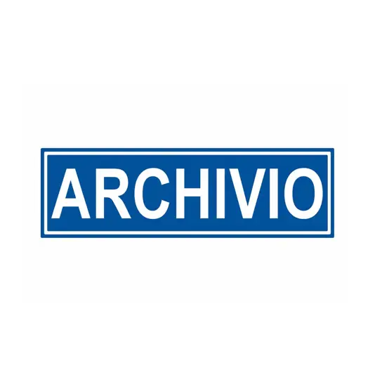 Cartello per interni aziendali 'archivio'