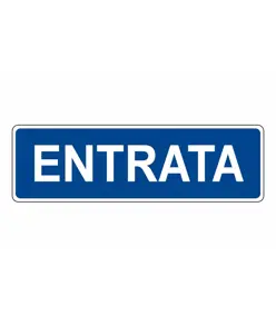 Cartello per interni 'entrata'